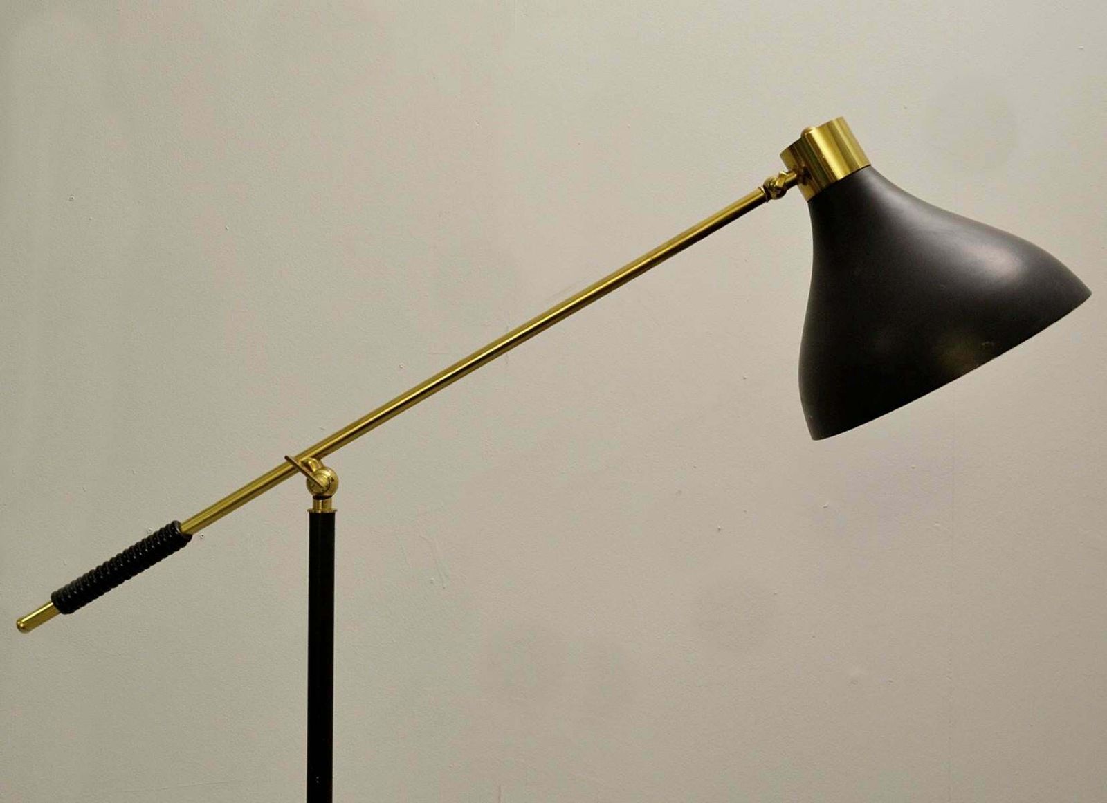 Stilnovo Floor Lamp Marble Base And A Brass Arm, 1950s photo 3397.0