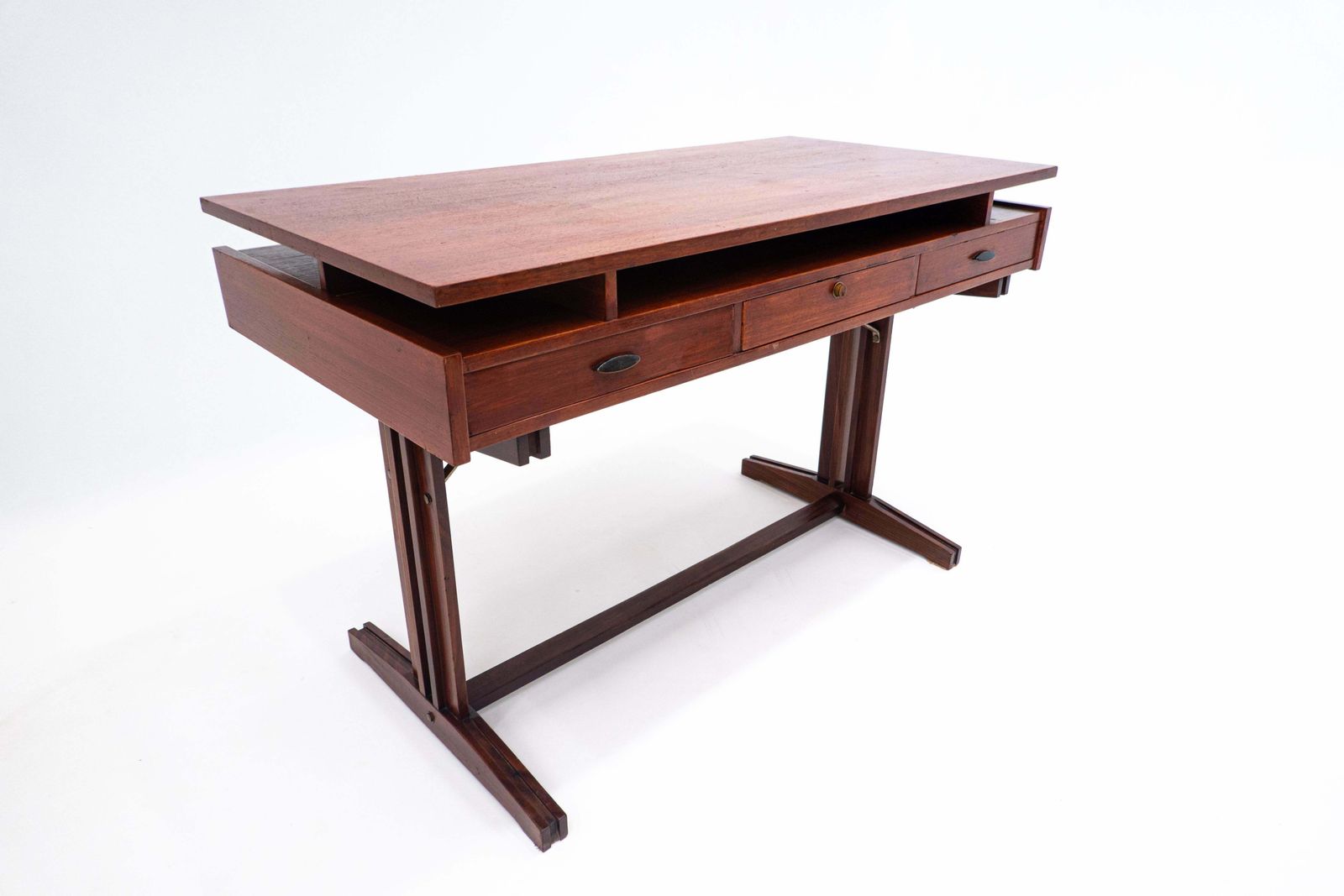 Mid Century Modern Wooden Desk, Italy, 1960s photo for sale