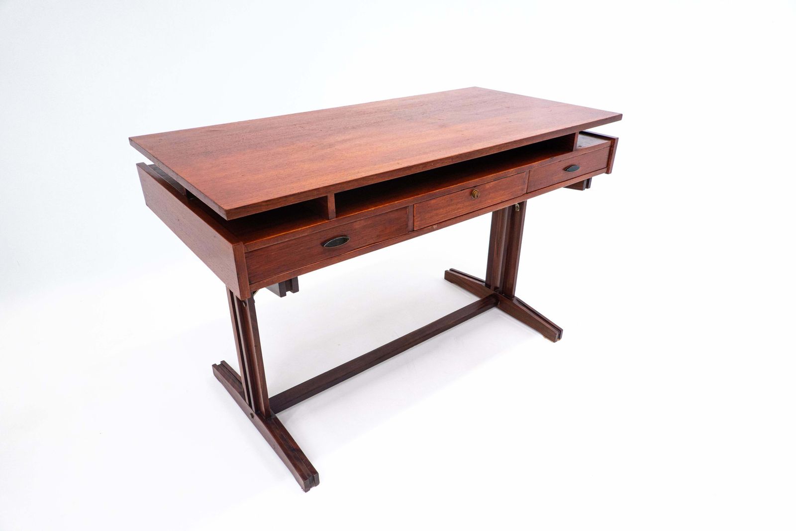 photo furniture Mid Century Modern Wooden Desk, Italy, 1960s
