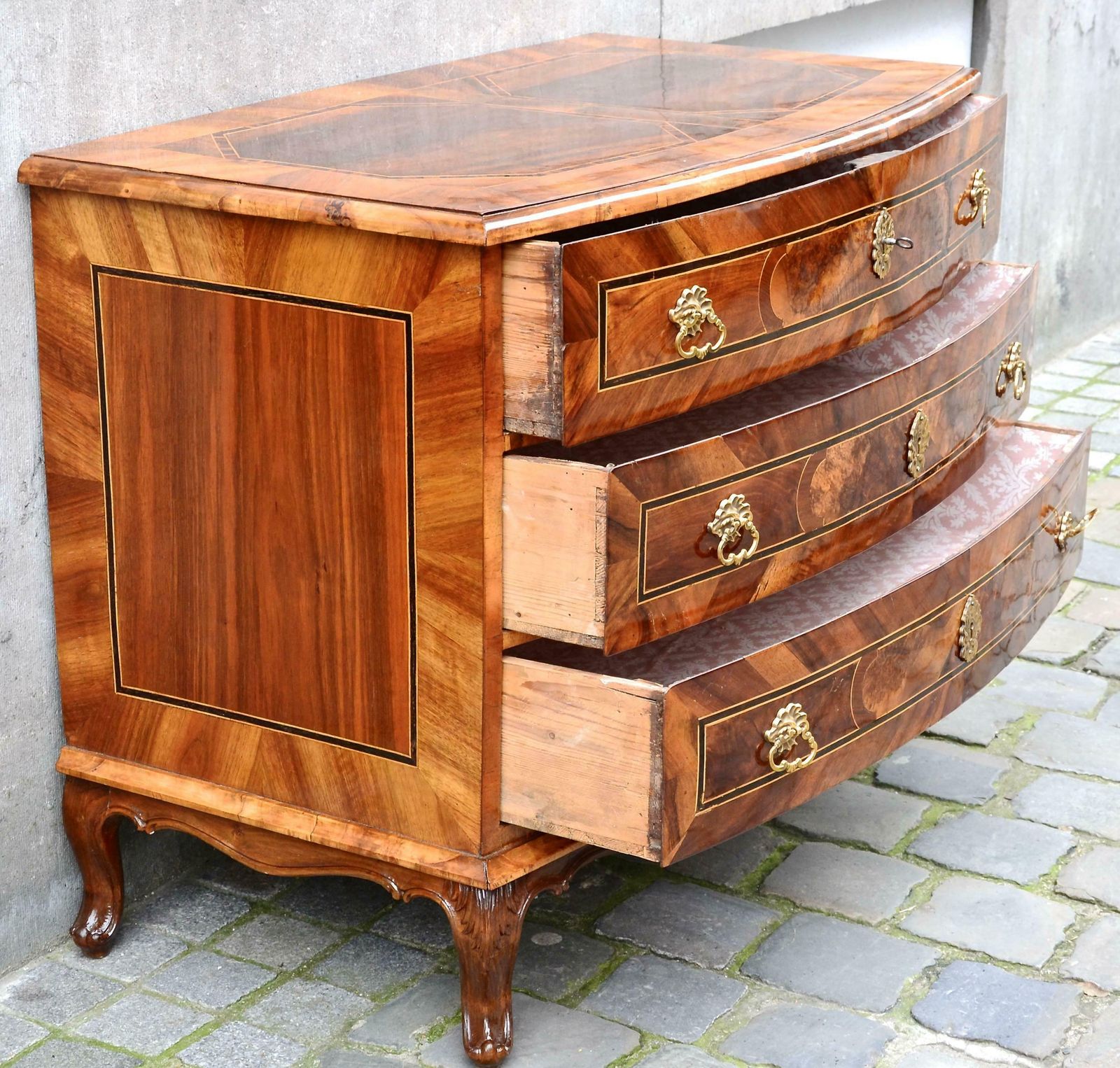18th Century German Marquetry Chest Of Drawers photo Furniture