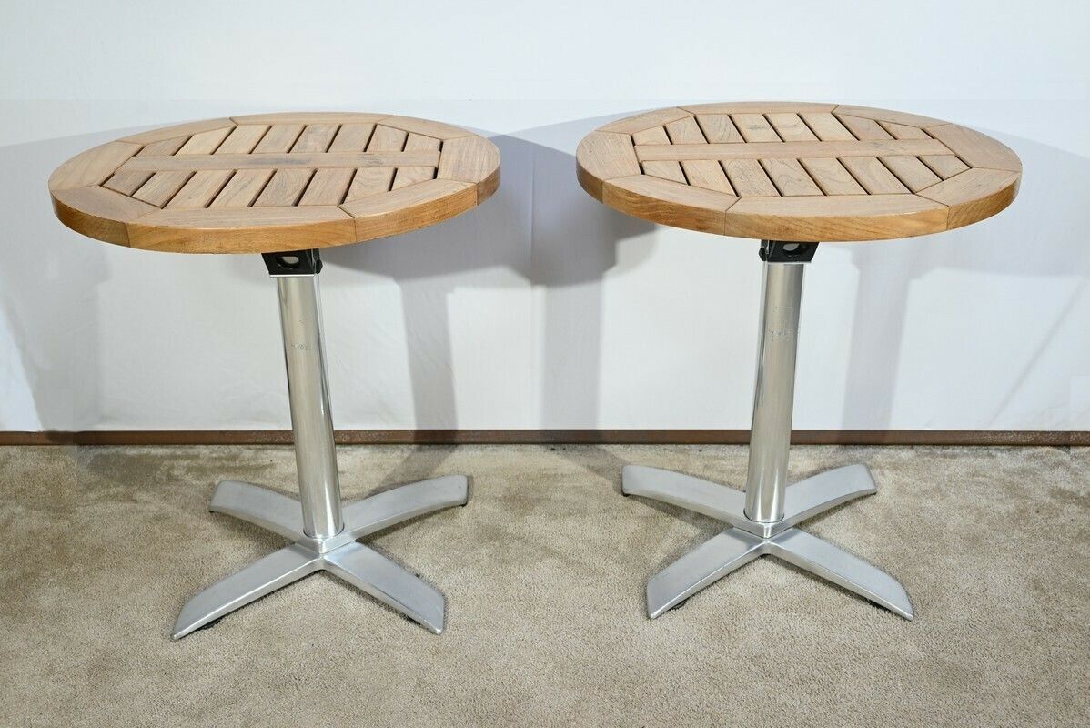 Ash Bistro Tables, Stamped R.Vlaemynck – Late 20th Century