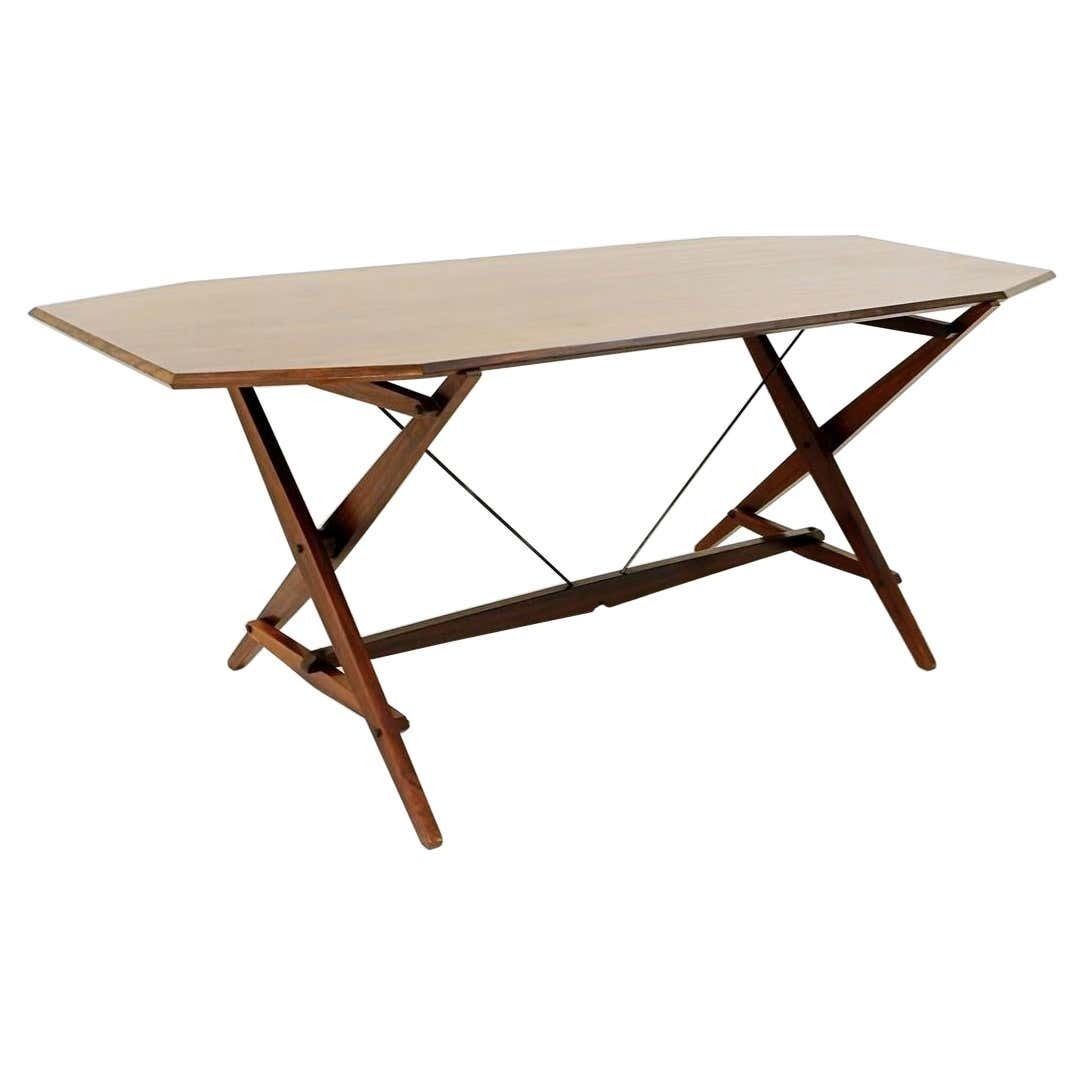 Mid Century Modern Tl2 Cavalletto Desk/Dining Table By Franco Albini For Poggi