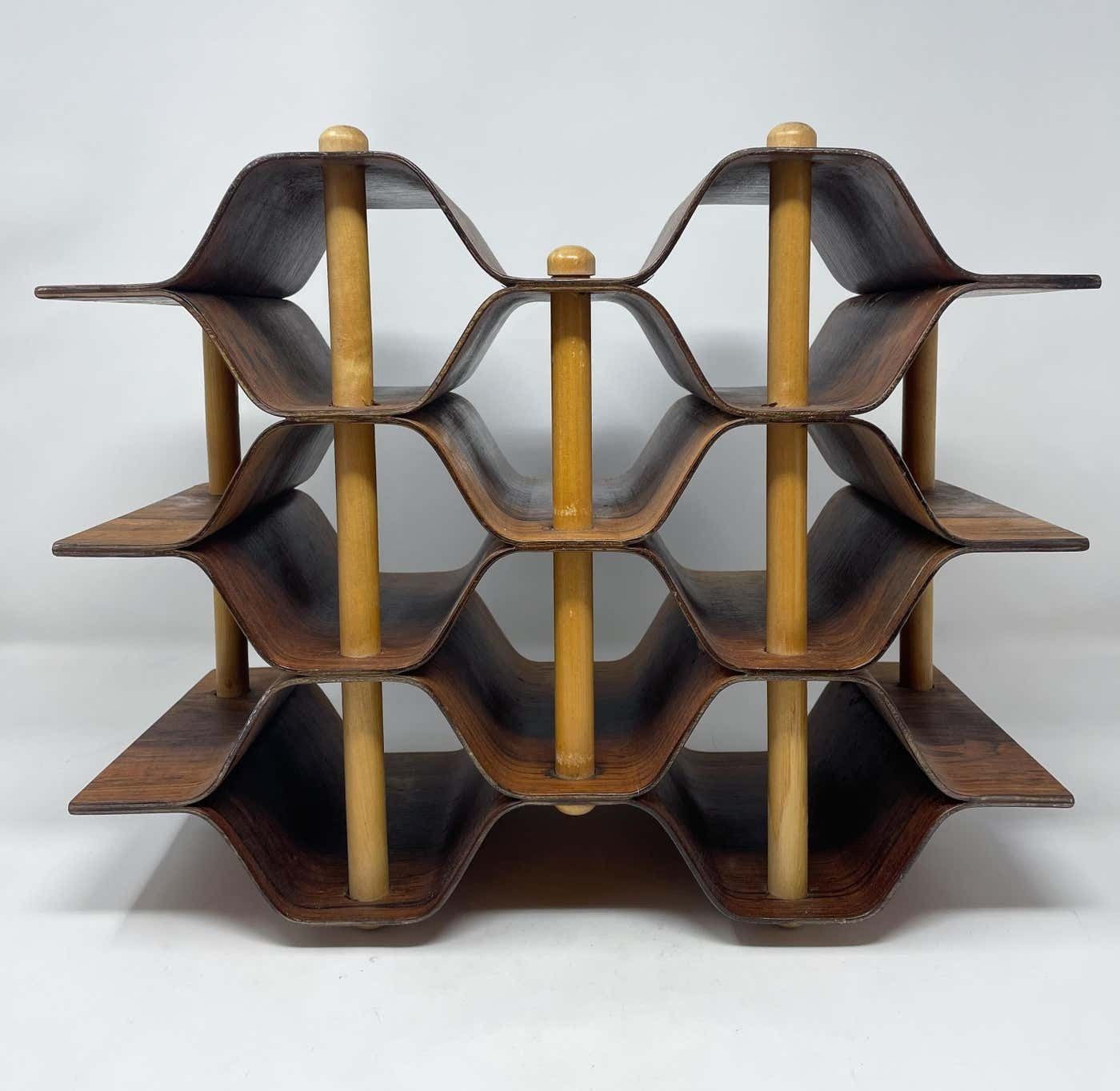 Torsten Johansson Wine Rack / Bottle Stand Produced By Ab Formträ, Sweden, 1950s photo 1168.0