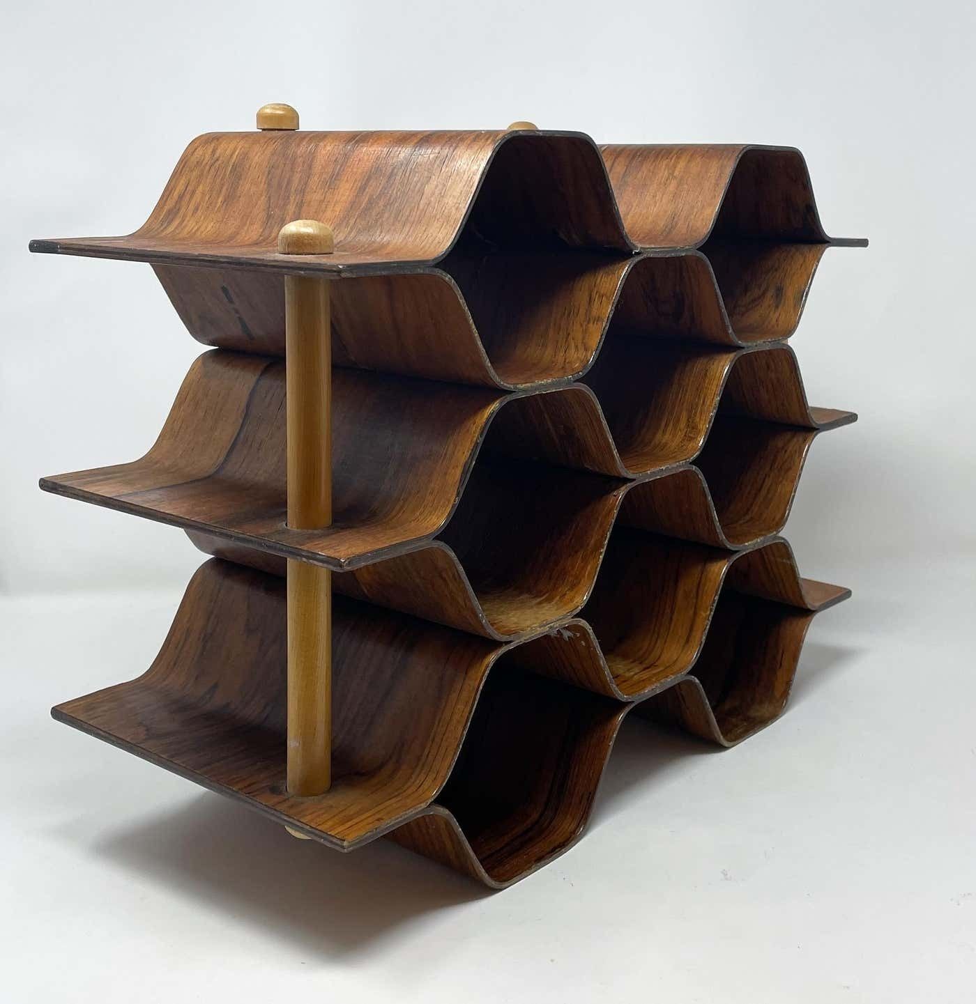 photo furniture Torsten Johansson Wine Rack / Bottle Stand Produced By Ab Formträ, Sweden, 1950s
