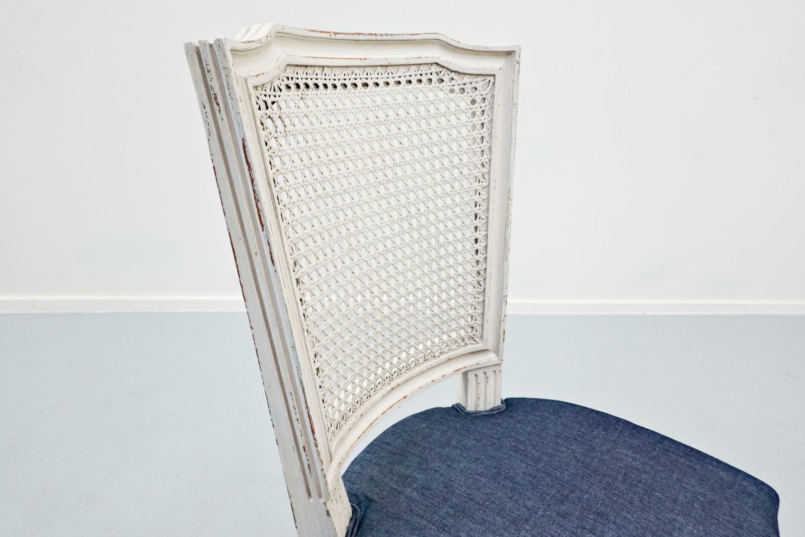 photo vintage Set Of 8 Chairs, Louis XVI Style, New Upholstery