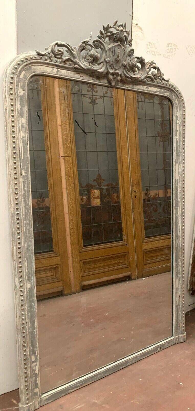 Louis XV Style Mirror In Wood And Patinated Stucco 19th Century photo Home Decor