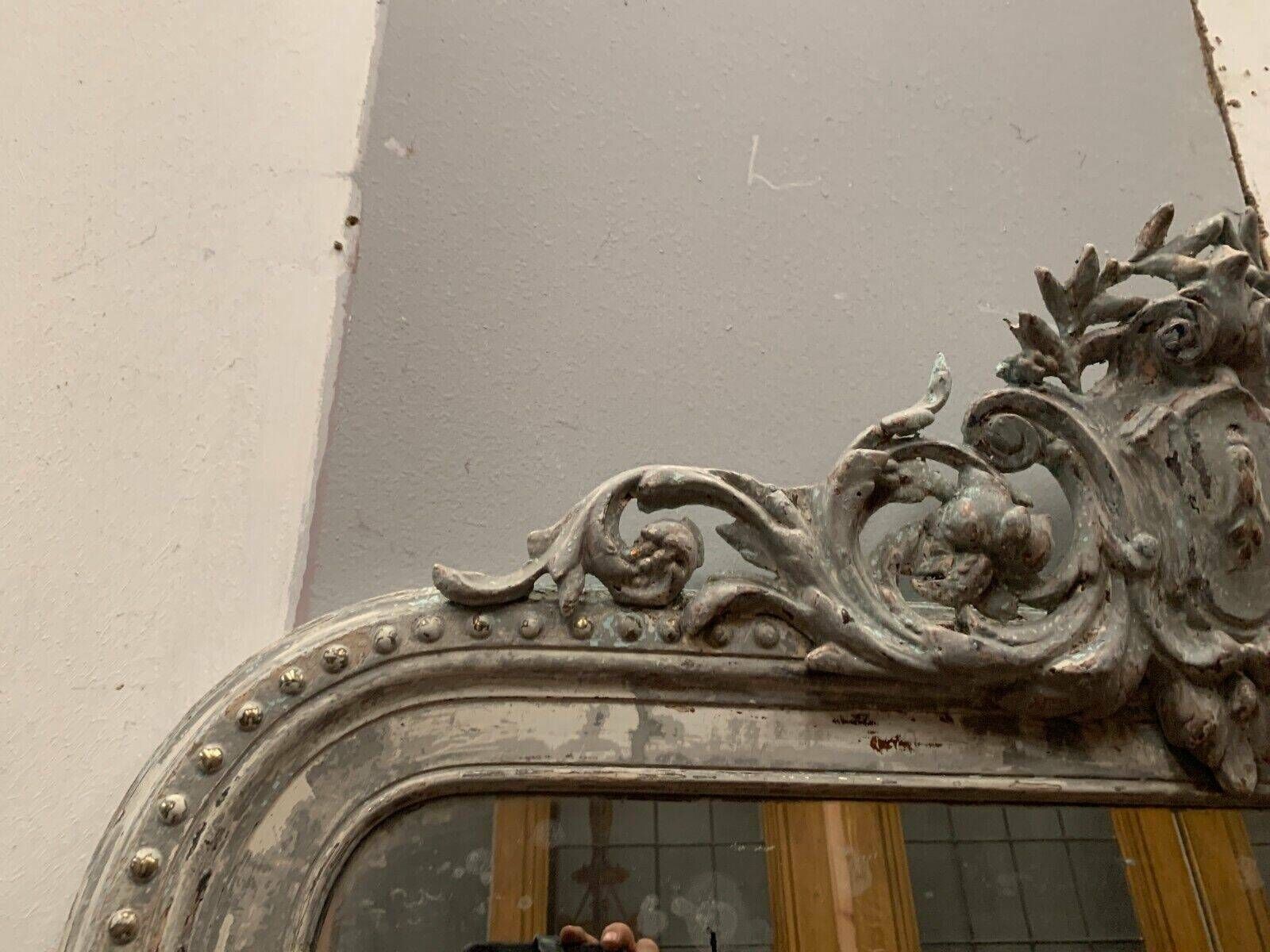 Louis XV Style Mirror In Wood And Patinated Stucco 19th Century photo buy