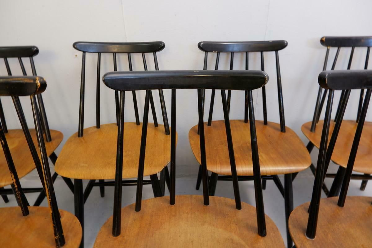 Set Of 7 ''Fanett'' Dining Chairs By Ilmari Tapiovaara For Edsby Verken photo Furniture