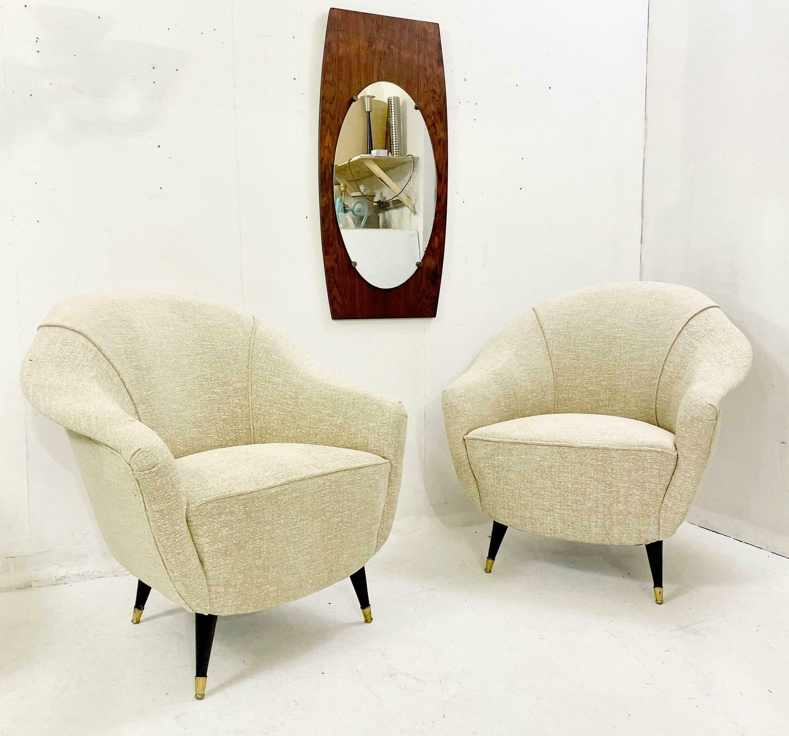 Pair Of Mid Century Armchairs, Italy 1950s photo Furniture