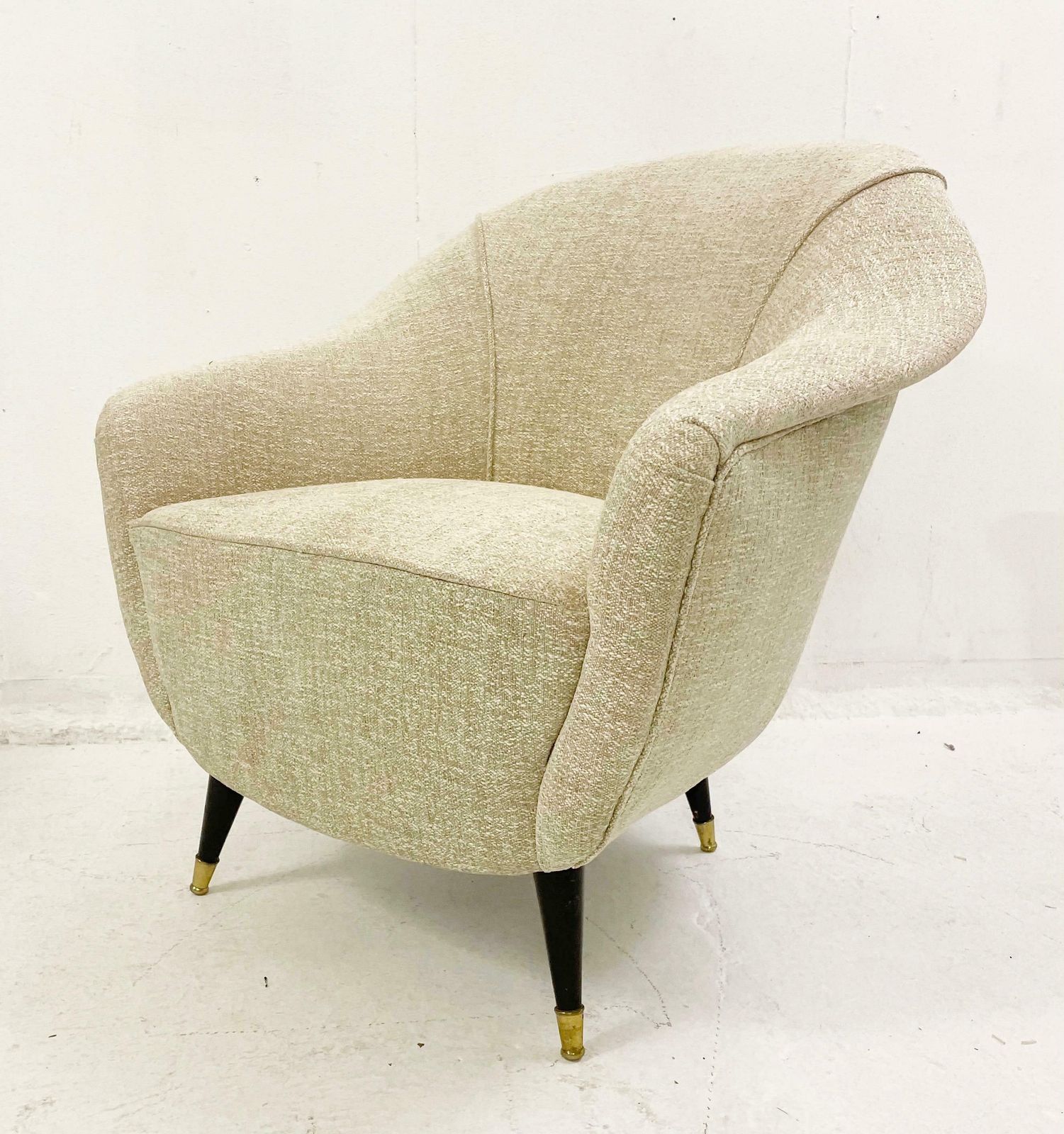 Pair Of Mid Century Armchairs, Italy 1950s photo vintage