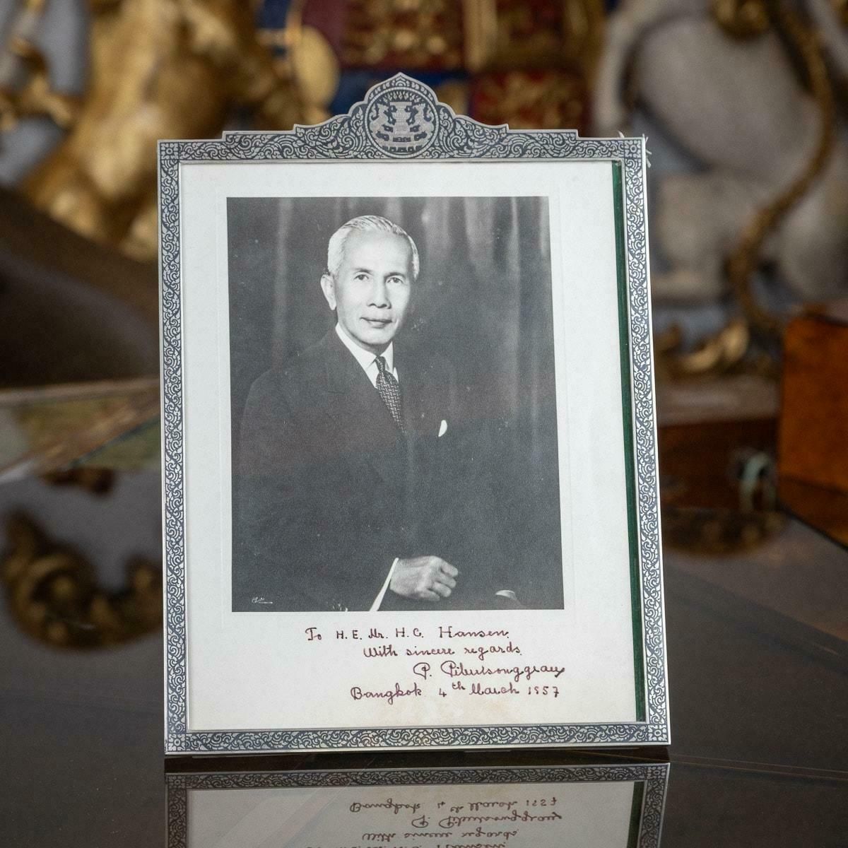 20th Century Thailand Solid Silver & Niello Photo Frame, Bangkok, C.1957 photo furniture