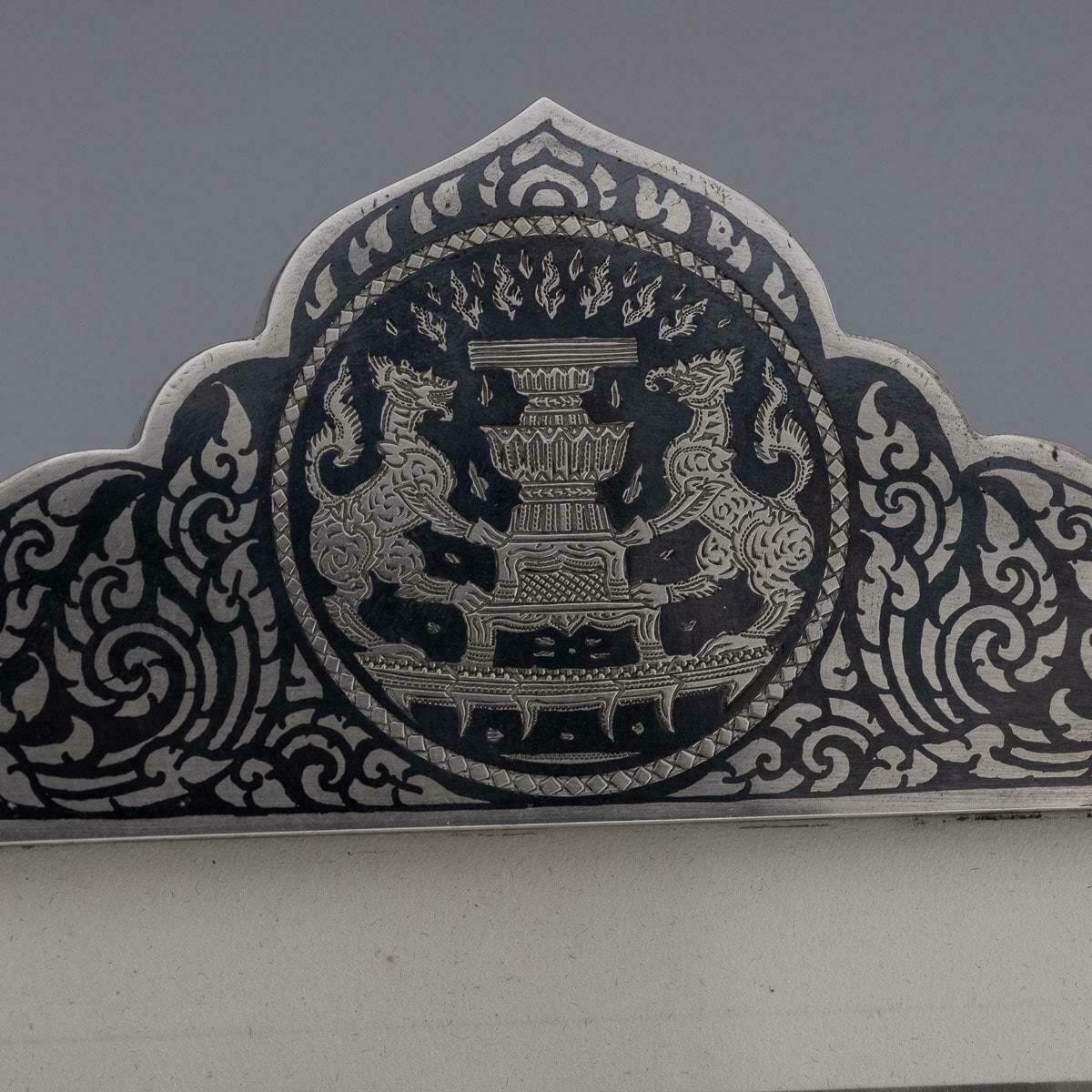 20th Century Thailand Solid Silver & Niello Photo Frame, Bangkok, C.1957 photo 2695.0