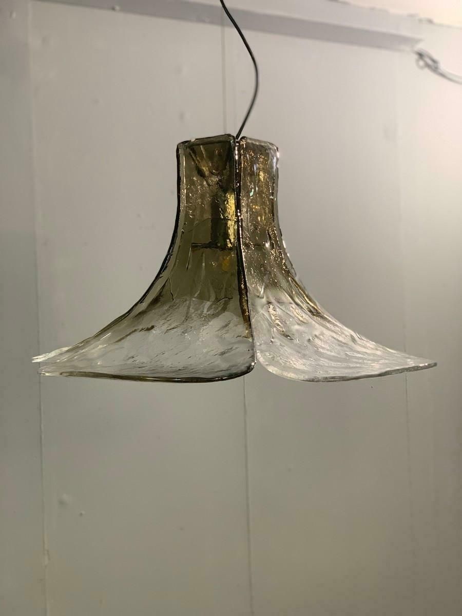 Murano Glass Hanging Lamp By Carlo Nason For Av Mazzega, 1960s photo Lighting
