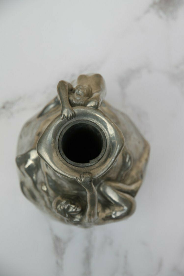 Antique Silver Vessel Vase Sculpture By J.Garnier photo vinterior