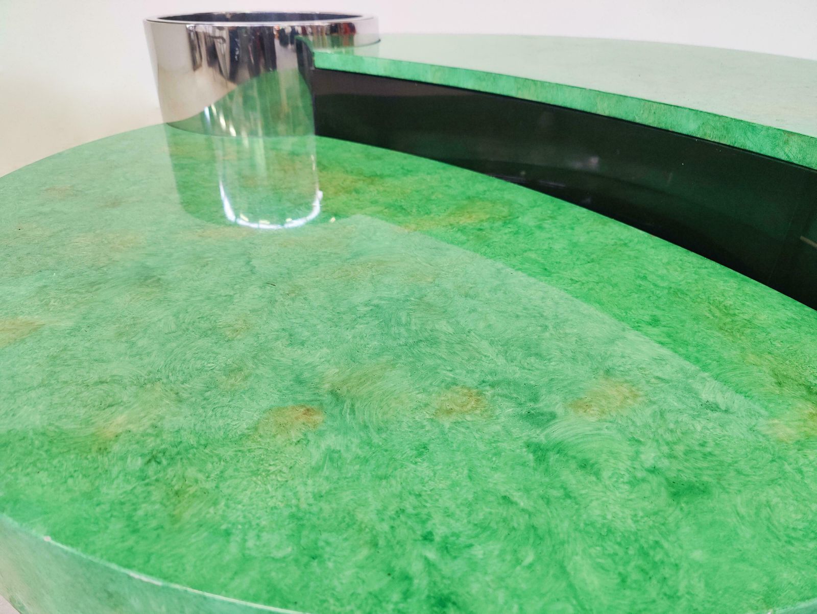 Mid Century Modern Massimo Papiri "Harry's Bar" Green Coffee Table, Italy photo furniture