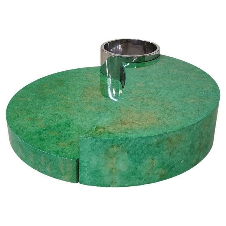 Mid Century Modern Massimo Papiri "Harry's Bar" Green Coffee Table, Italy photo Furniture