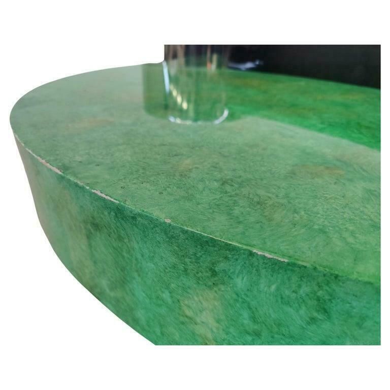 Mid Century Modern Massimo Papiri "Harry's Bar" Green Coffee Table, Italy photo vintage