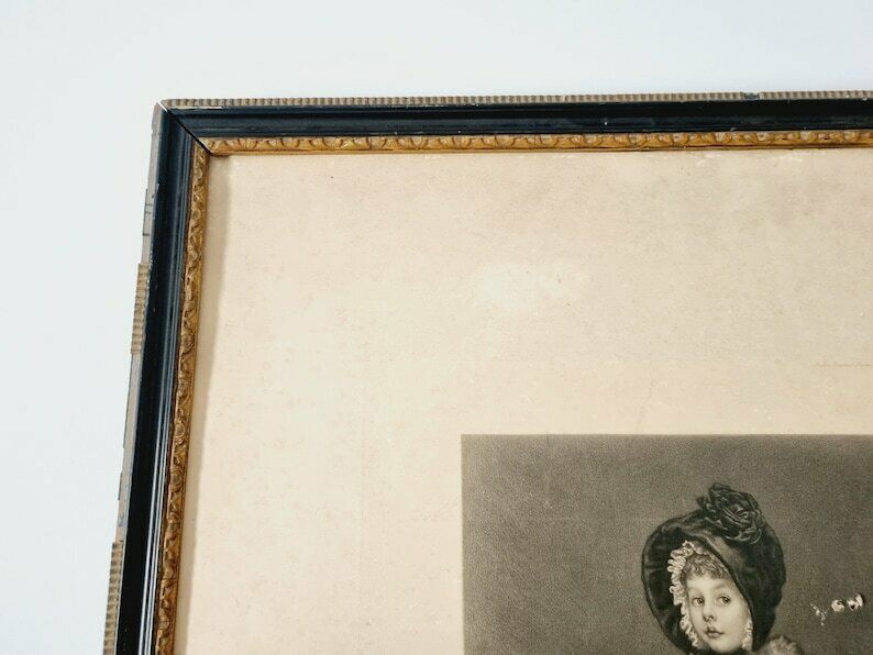 Very Large Antique Engraving Print By Kate Greenaway 1881 photo 90.0
