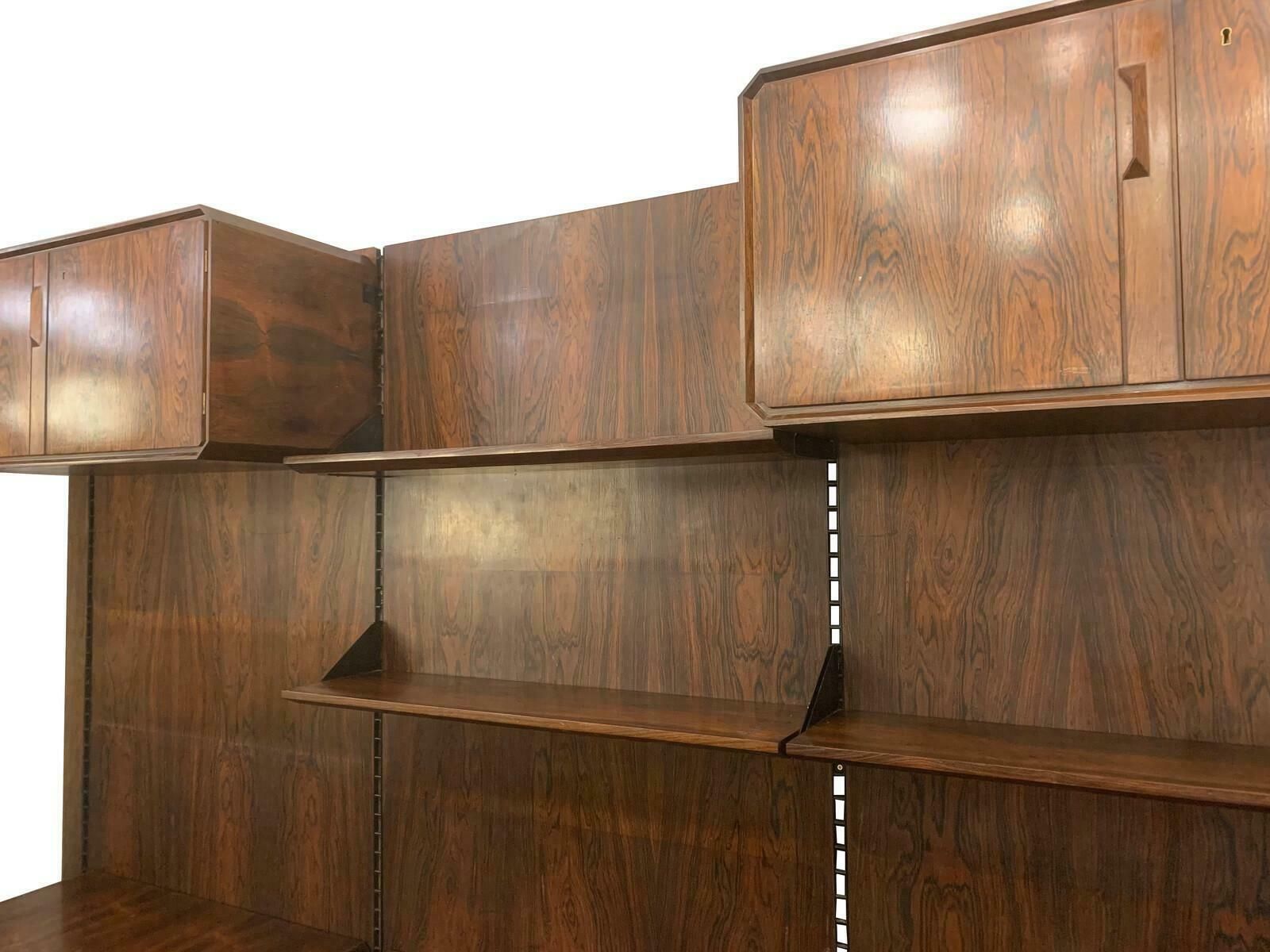 Mid Century Modern Italian Wall Unit, Wood, 1960s photo Furniture