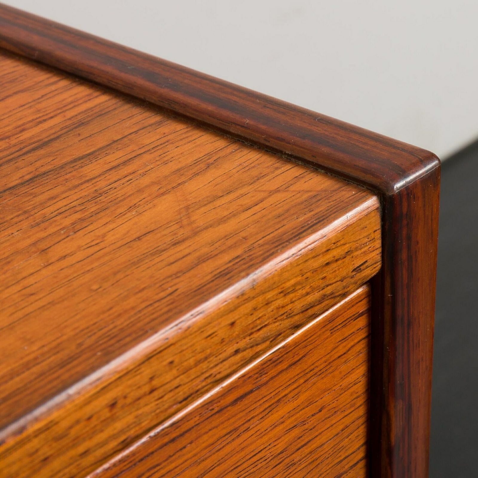 994.0 Scandinavian Mid Century Rosewood Console With A Mirror, Denmark 1960s photo