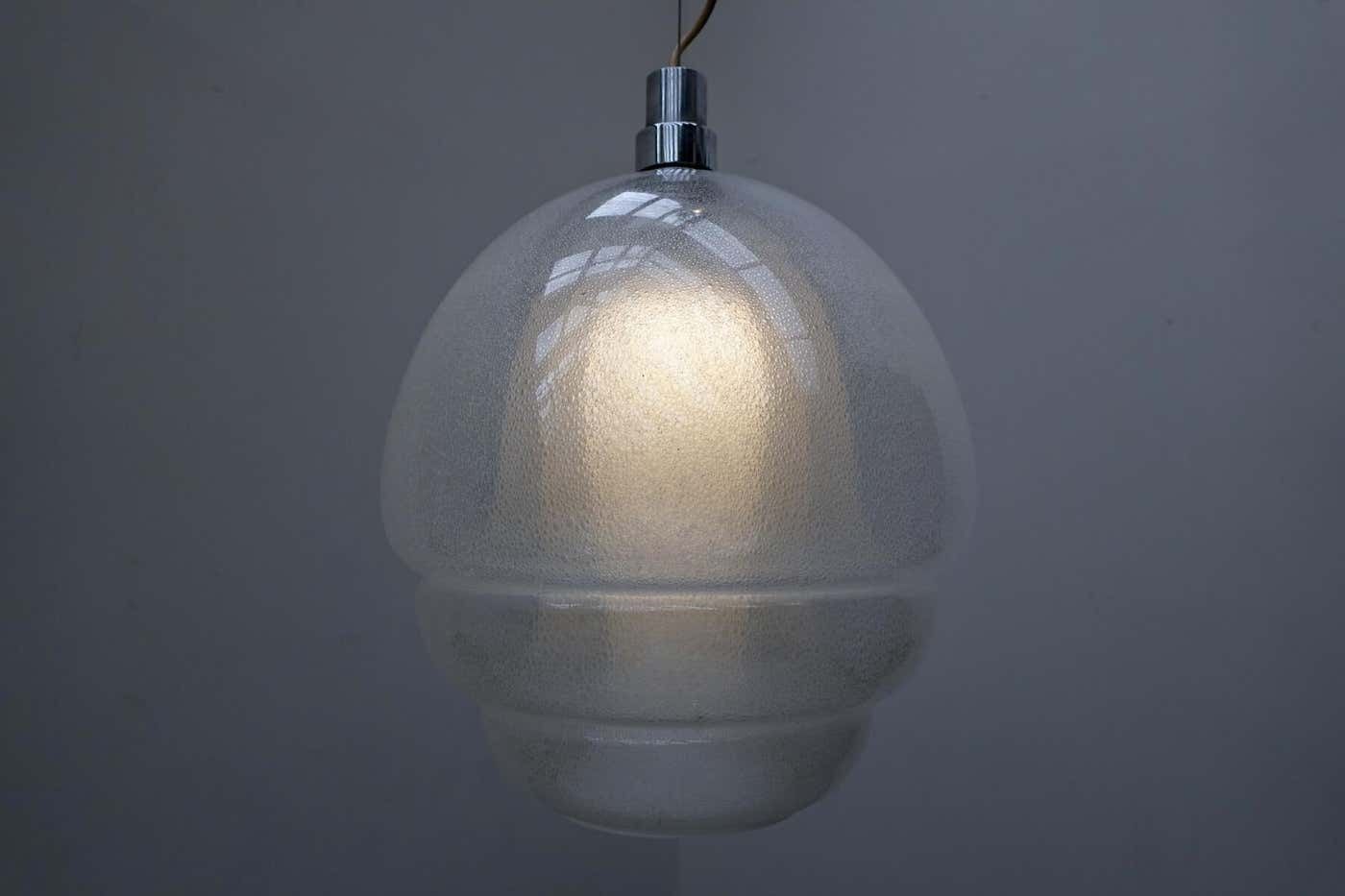 Mid Century Modern Pendant Light By Carlo Nason For Mazzega, Murano Glass, Italy photo 6050.0