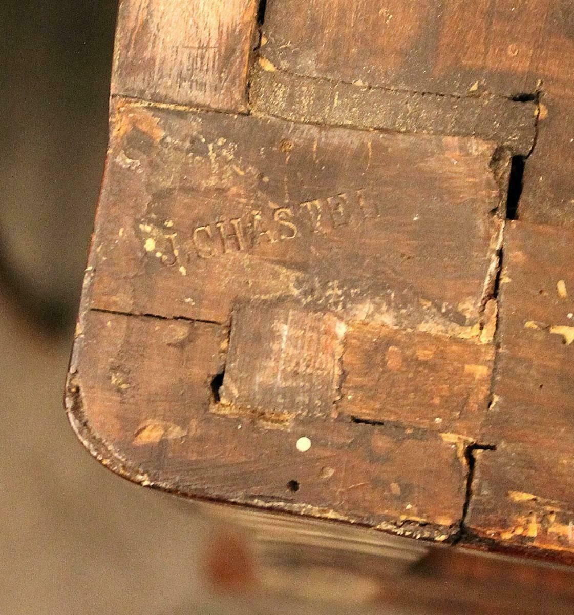 18th Century French Marquetry Chest Of Drawers, Stamped J. Chastel photo vintage