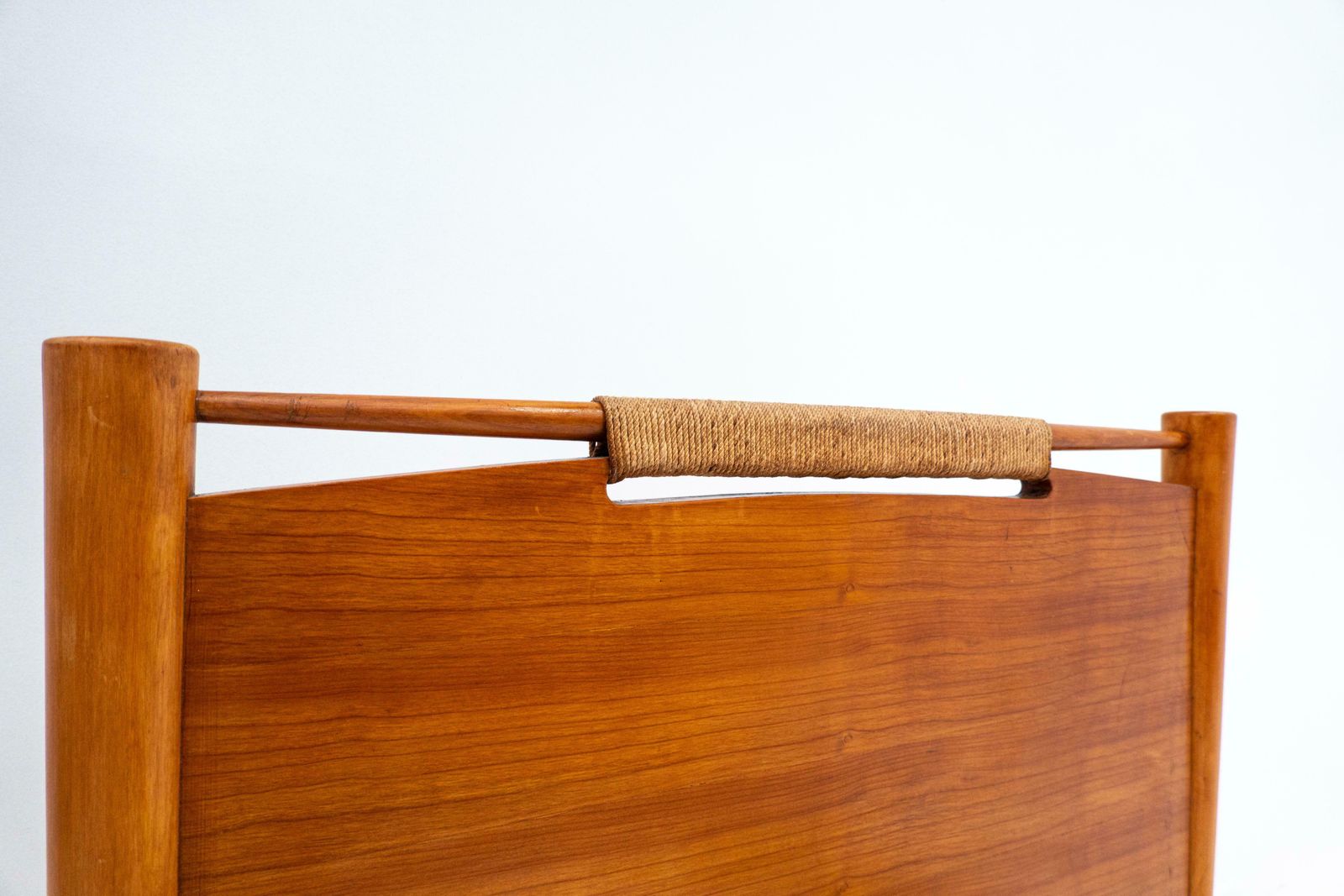 Furniture Pair Of Beds Attributed To Guglielmo Pecorini, Cherry Wood, Italy, 1940s photo