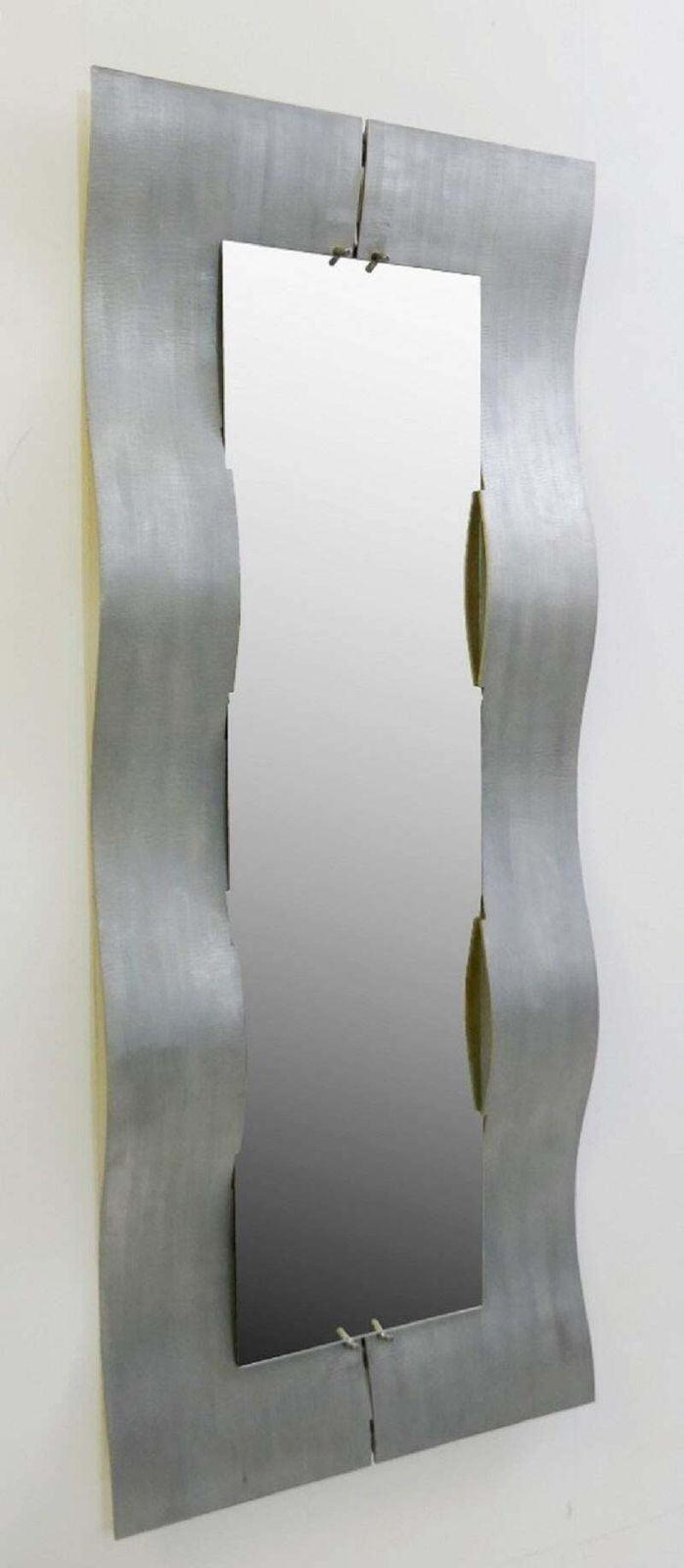 Etched Aluminium "Wave" Full Length Mirror By Lorenzo Burchiellaro, 1970 photo Home Decor