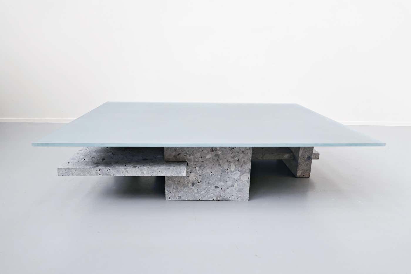 Coffee Table, Ceppo Di Gre And Glass, Designed By Iceberg Architecture Studio photo Furniture