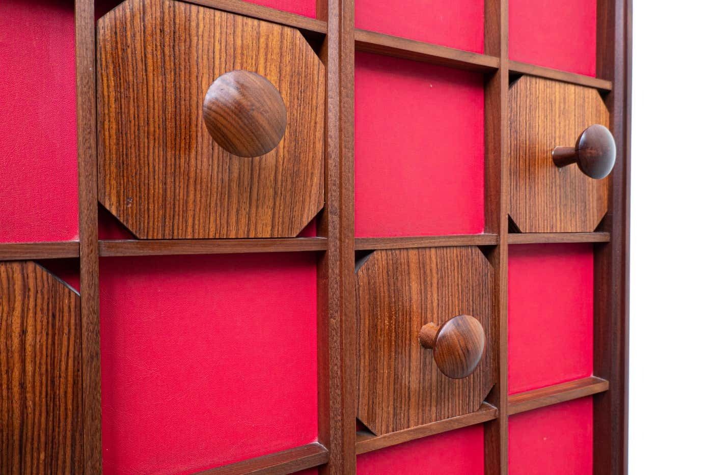 Mid Century Modern Italian Red Wooden Coat Rack, 1960s photo 1431.0