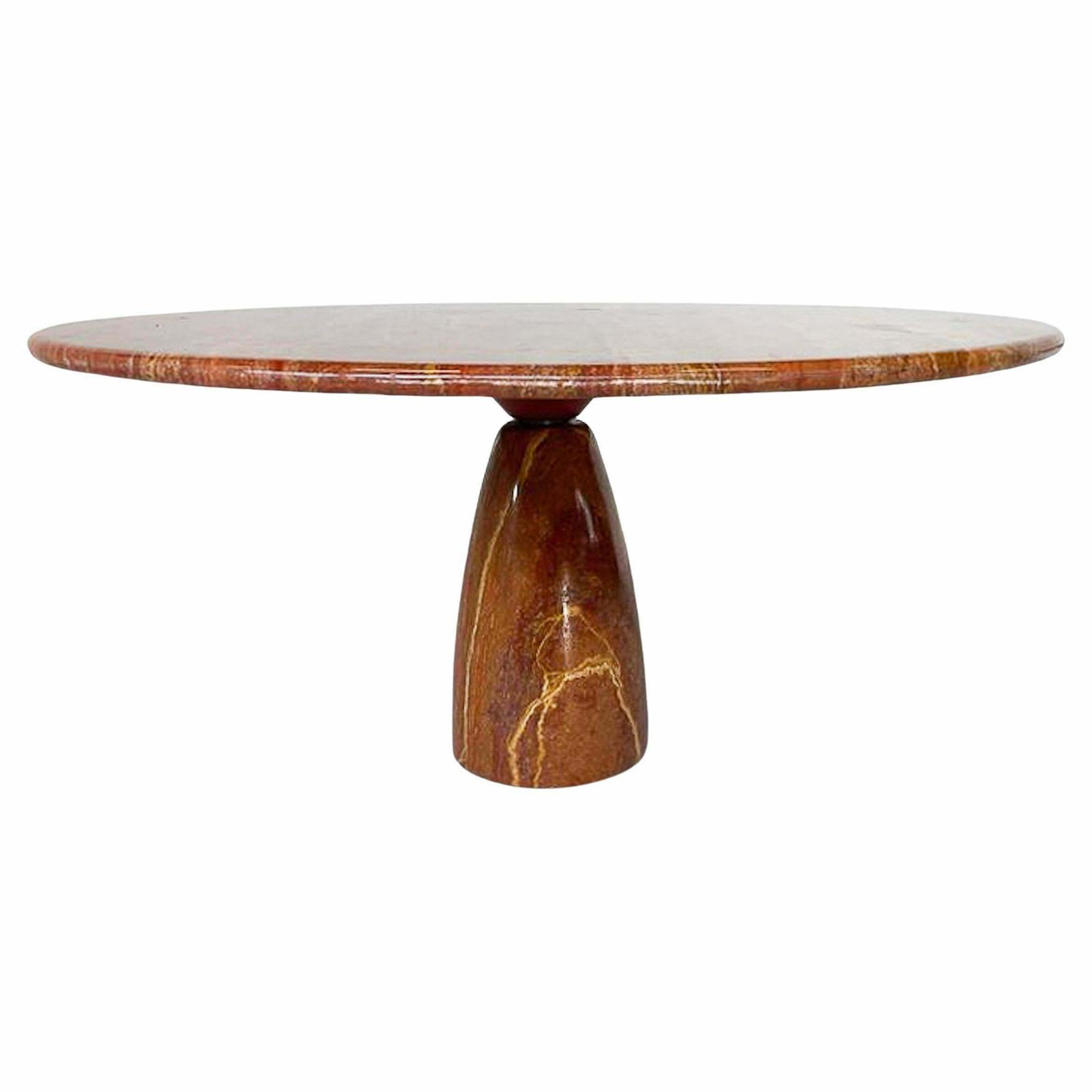 Mid Century Modern Red Travertine Dining Table " Finale" By Peter Draenert