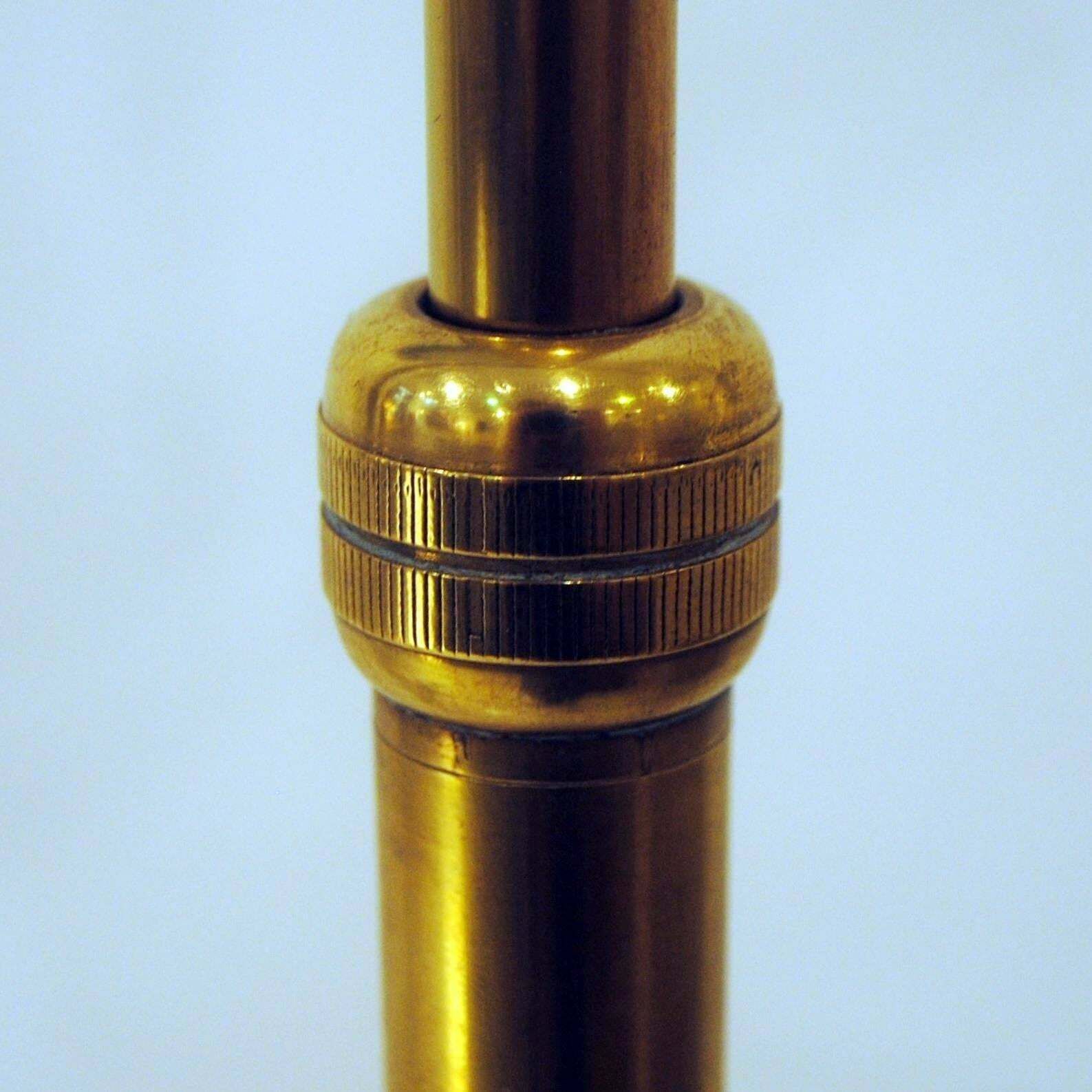 Stilnovo, Adjustable Floor Lamp Brass And Marble, Italy, 1950s photo vinterior