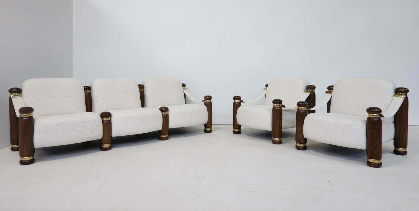 photo furniture Mid Century Modern Pair Of Armchairs, Italy, 1970s  New Upholstery
