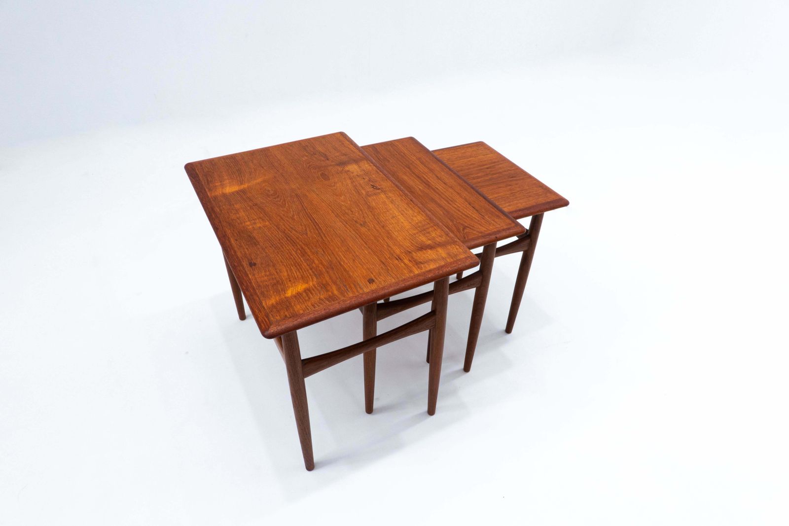 Mid Century Modern Wooden Nesting Tables, Scandinavian, 1960s photo Furniture