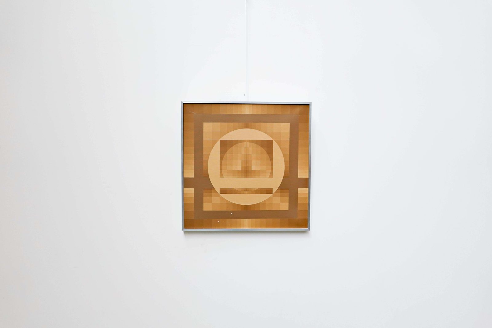Georges Vaxelaire, Oil On Canvas "Geometric Composition", 1975, Belgium photo furniture
