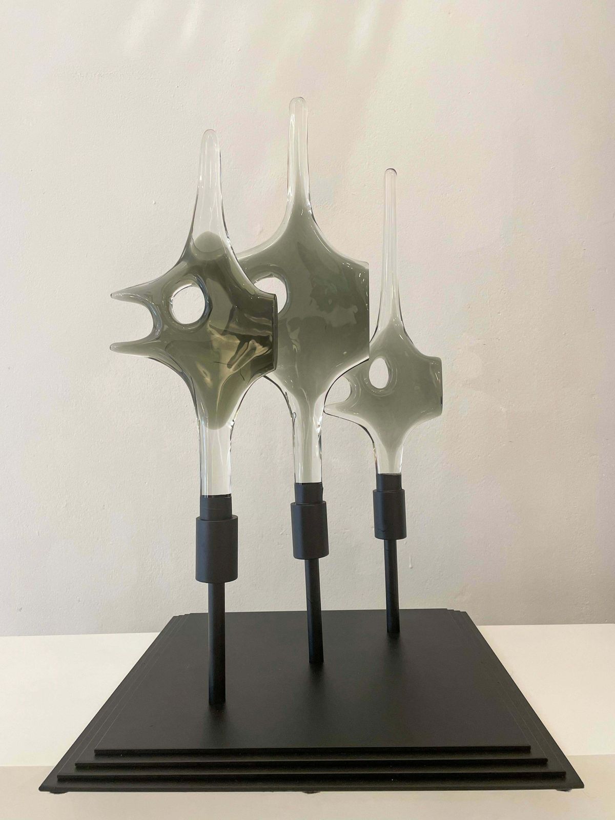 School Of Fish Glass Sculpture Attributed To Livio Seguso, 1970s photo vintage