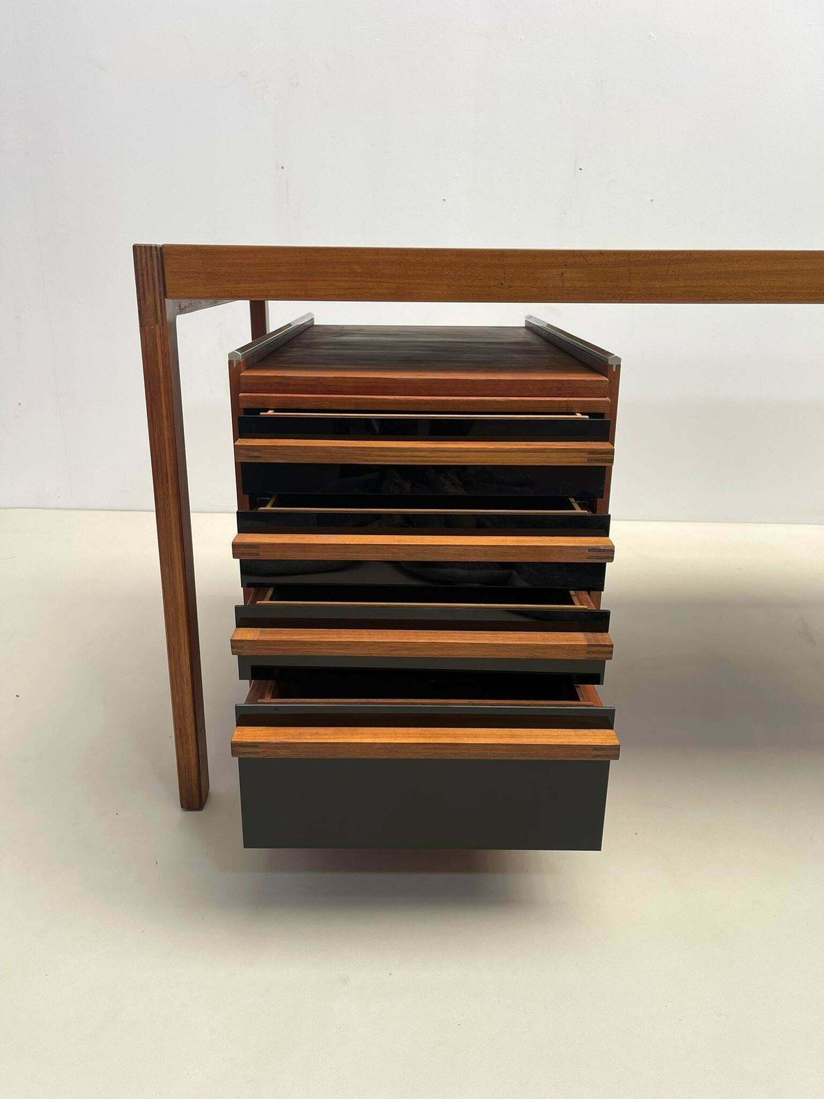 Mid Century Wooden Scandinavian Desk With Drawers, 1960s photo 5616.0