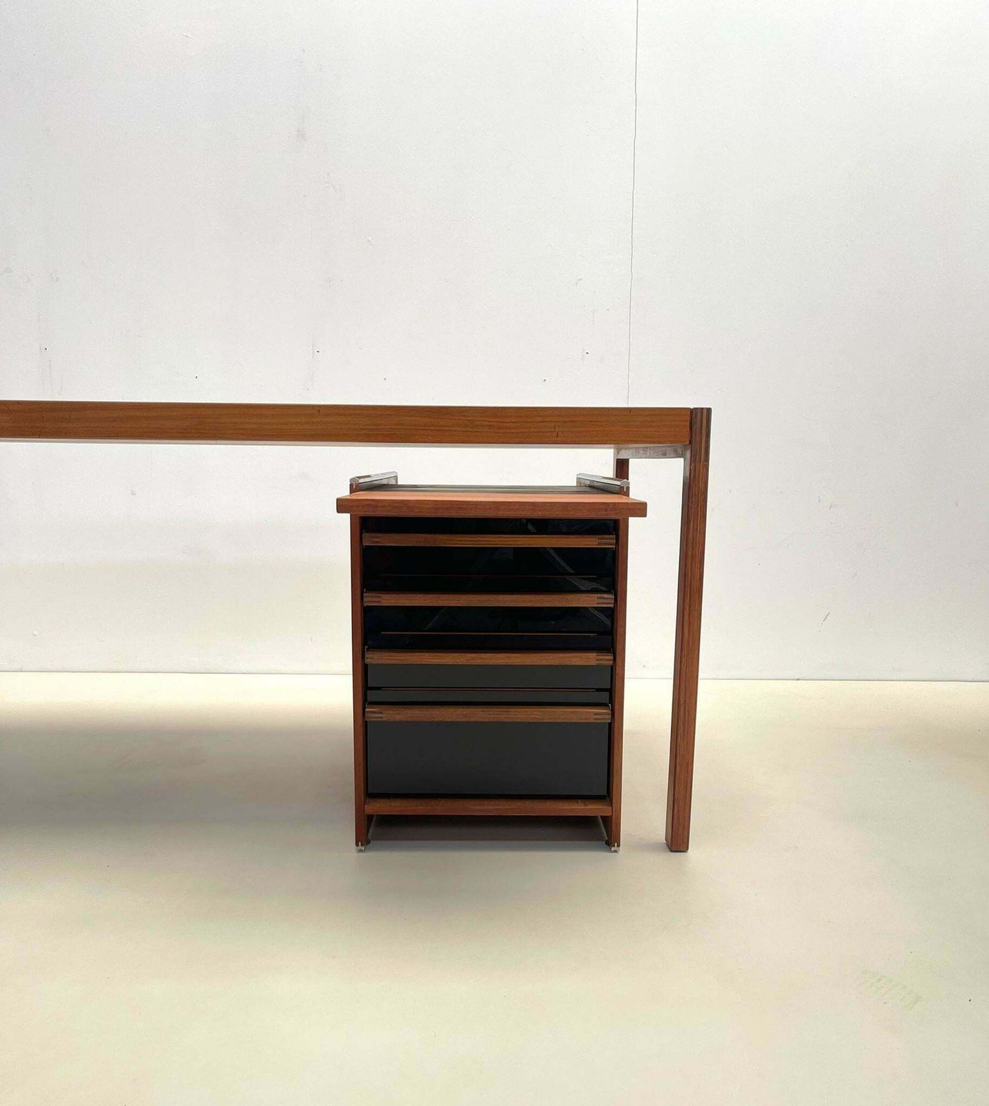 5616.0 Mid Century Wooden Scandinavian Desk With Drawers, 1960s photo
