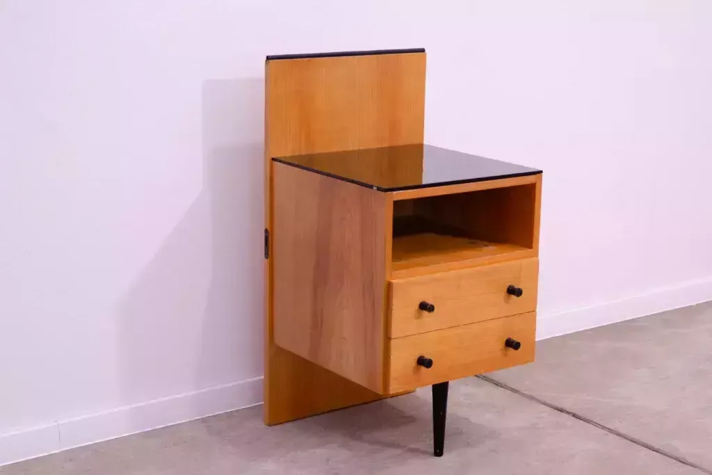 Midcentury Nightstand By Mojmír Požár 1960s Czechoslovakia photo furniture