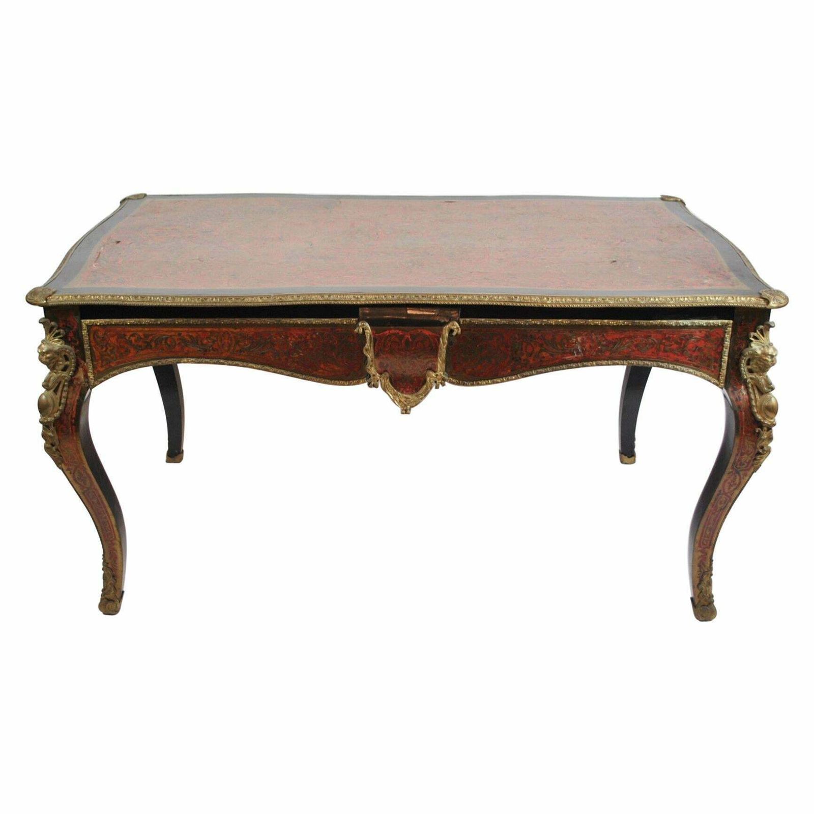 Napoleon III Desk In Boulle Marquetry