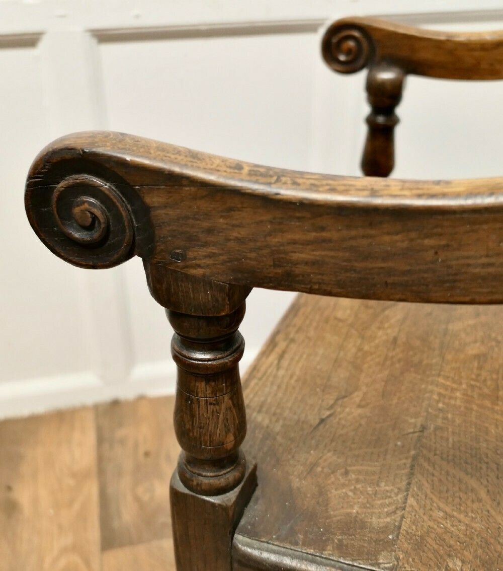 18th Century Carved Oak Celtic Wainscot Chair photo vinterior