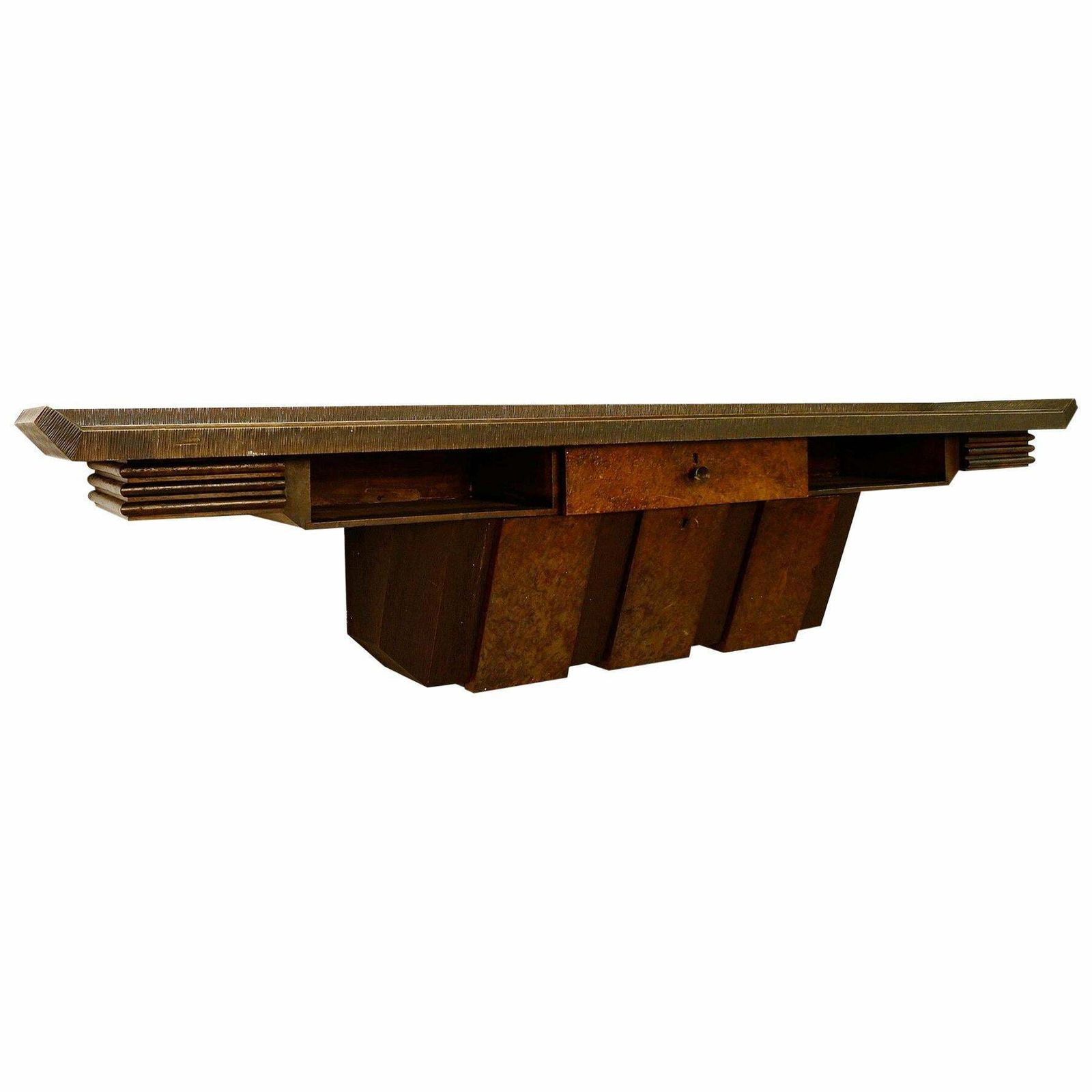 Extra Large Wood Console By Pier Luigi Colli, Italy, 1950s