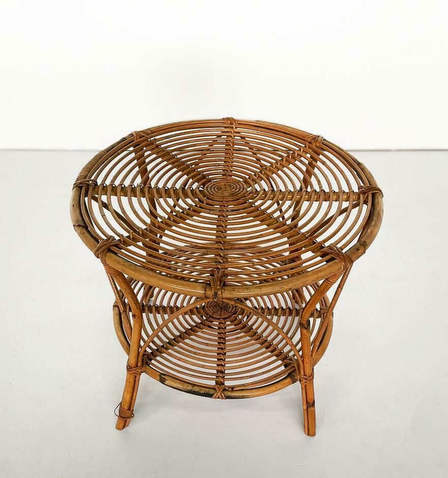 Mid Century Modern Rattan Seating Set, Italy, 1970s photo for sale