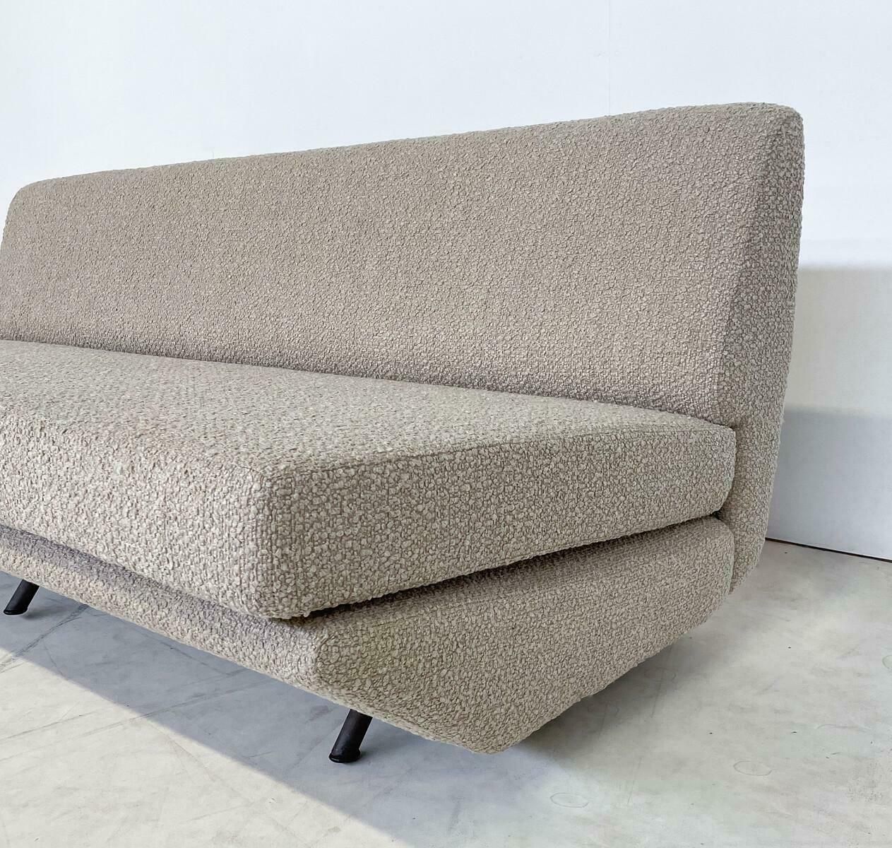 Mid Century Modern Sofa By Marco Zanuso, Italy, 1950s   New Beige Upholstery photo Furniture
