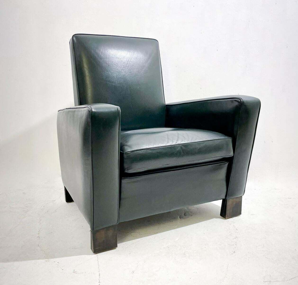 Mid Century Modern Armchair By Emiel Veranneman, Wood And Leather, 1958 photo Furniture