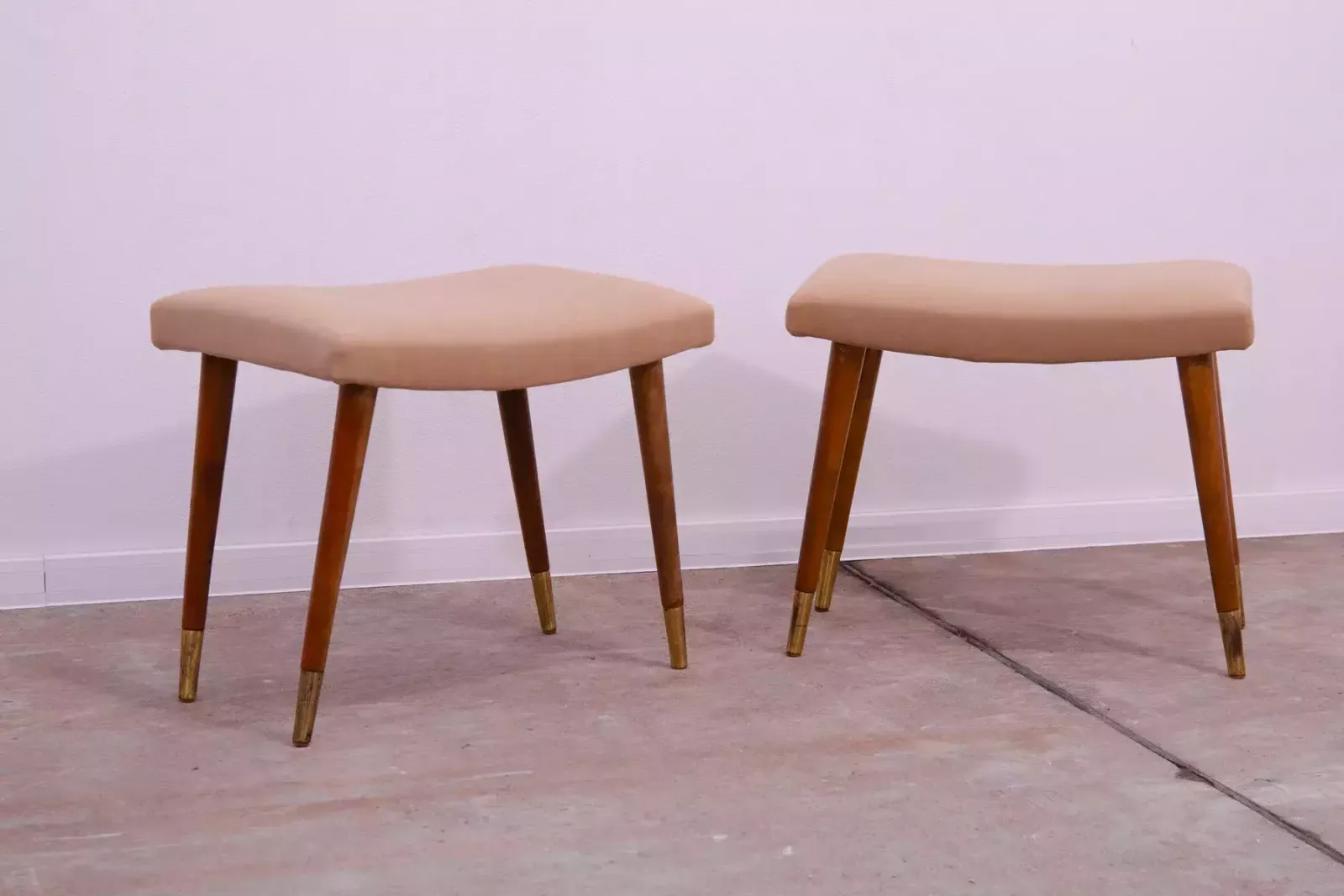 Pair Of Scandinavian Style Stools By Vyčítal And Sedláček, Czechoslovakia, 1960´S photo vinterior
