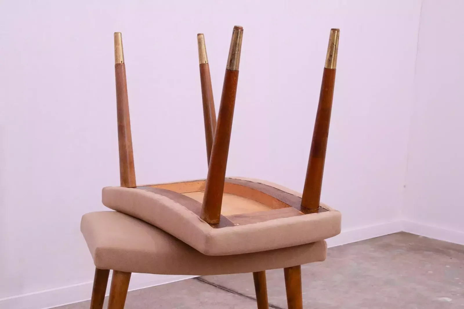 537.0 Pair Of Scandinavian Style Stools By Vyčítal And Sedláček, Czechoslovakia, 1960´S photo