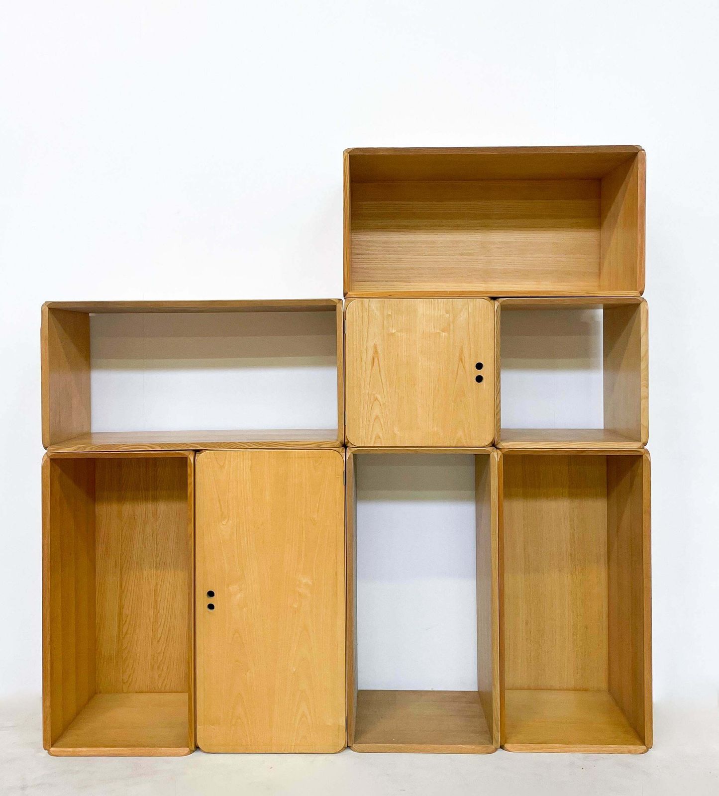 Mid Century Set Of Modular Wooden Cubes By Derk Jan De Vries, Italy, 1960s photo buy