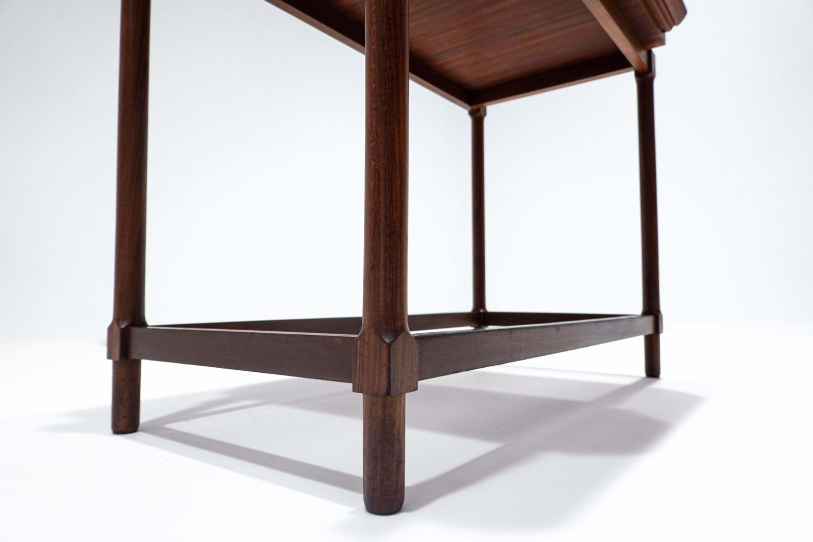 Mid Century Modern Wooden Writing Desk By Fratelli Proserpio, Italy, 1960s photo vinterior
