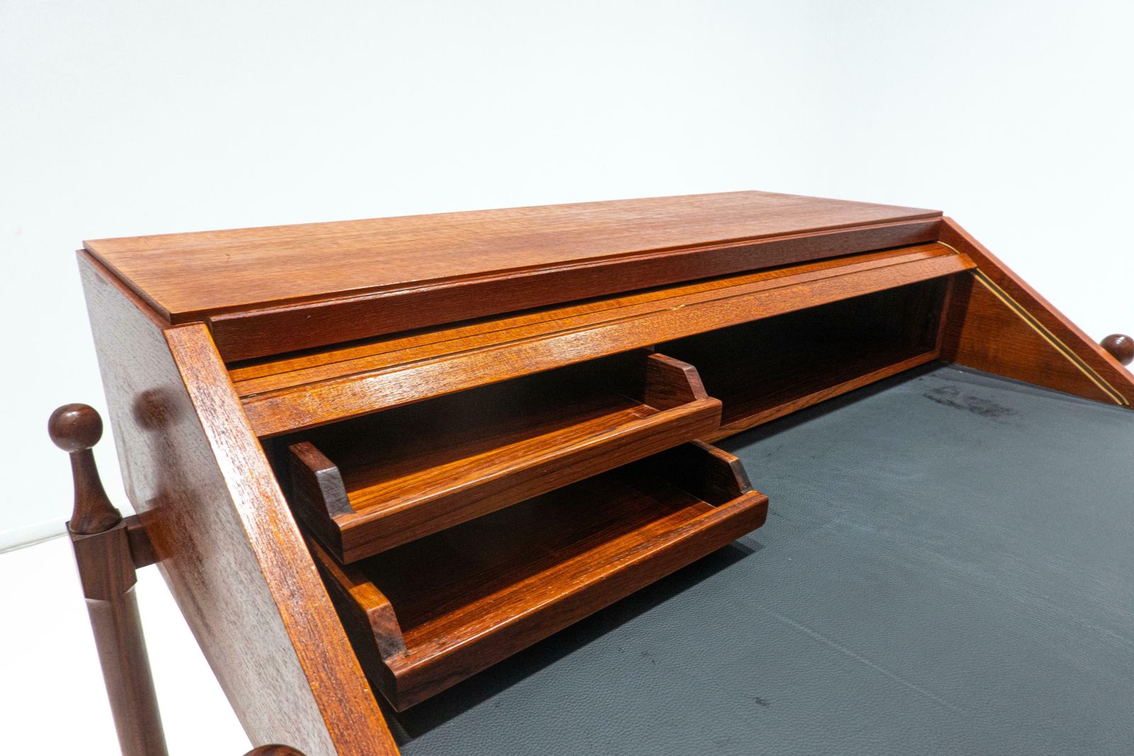 photo furniture Mid Century Modern Wooden Writing Desk By Fratelli Proserpio, Italy, 1960s